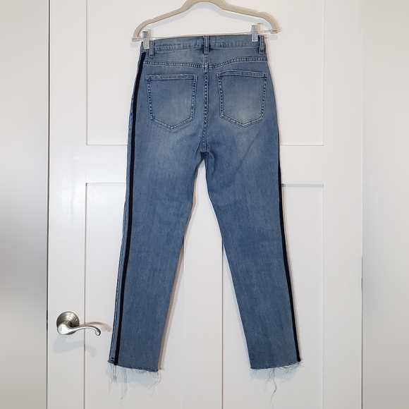 Pacsun Vintage Icon Jeans Straight Leg High Rise Black Velvet Stripes Size 28 - Picture 10 of 14